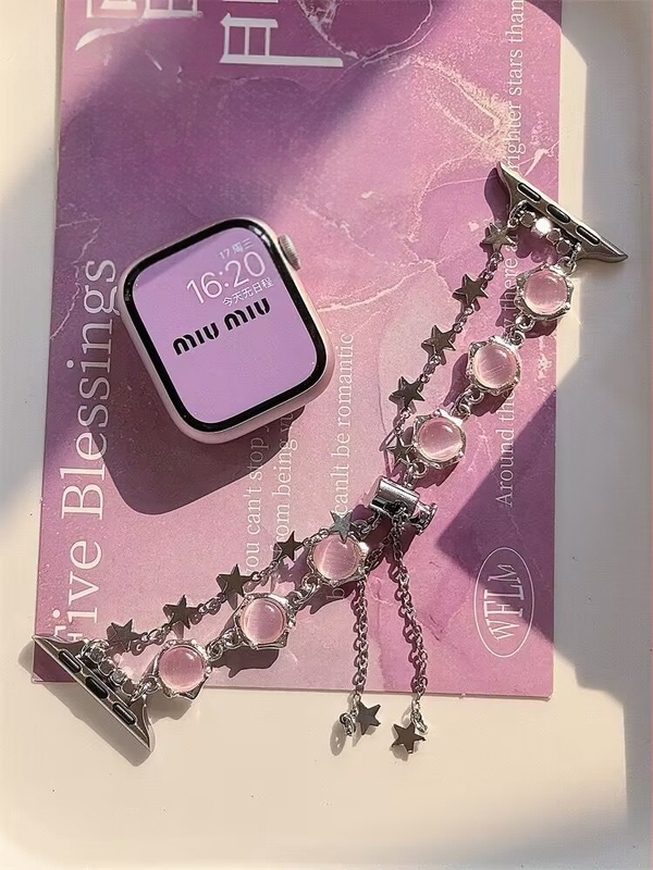 Каишка за гривна Star Cat`s Eye, подходяща за Apple Watch, Iwatch56789Se Smart Strap