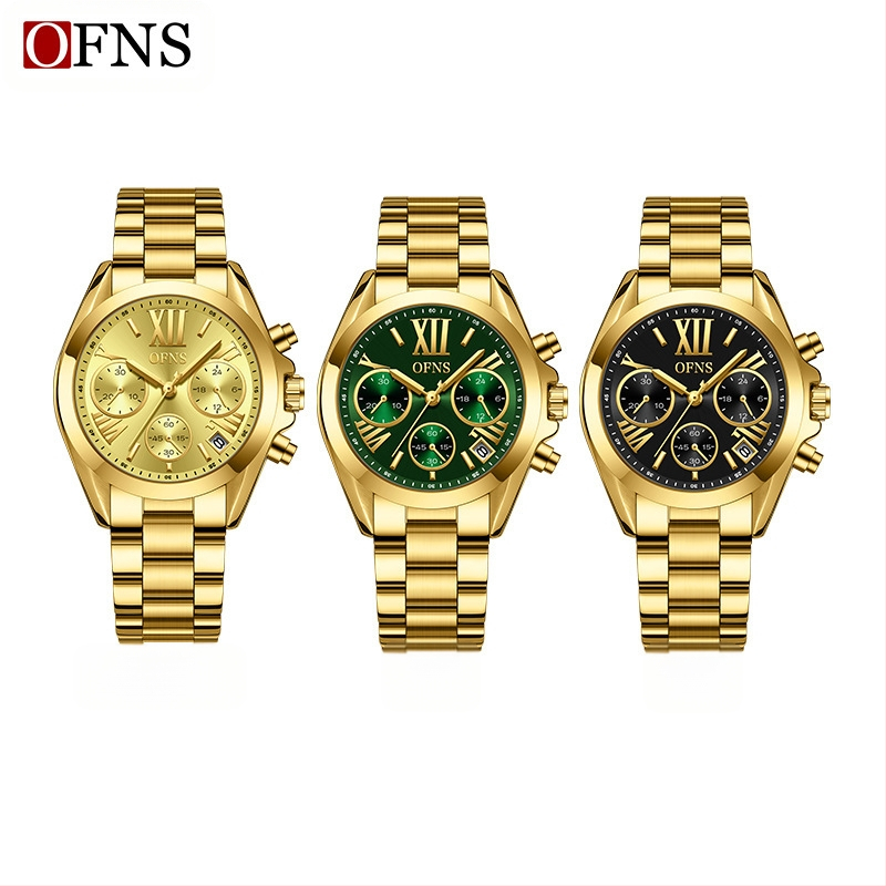 Марка Ovanni часовник модна лента за нокти календар стоманен каишка водоустойчив мъжки кварцов часовник на едро