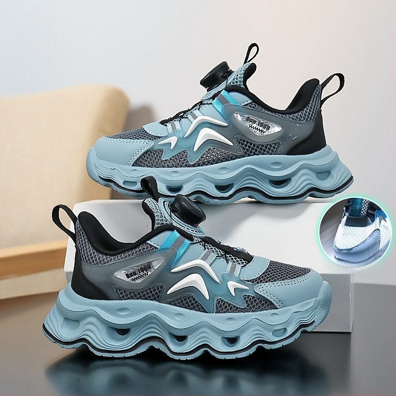 Спортни обувки за момчета 2025 Нови летни изрязани единични мрежести дишащи леки меки подметки детски маратонки за бягане за момичета
