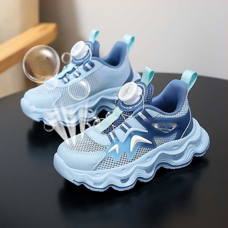 Спортни обувки за момчета 2025 Нови летни изрязани единични мрежести дишащи леки меки подметки детски маратонки за бягане за момичета