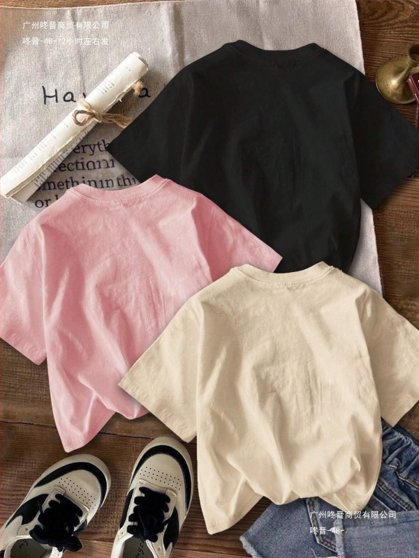 [Трансграничен европейски код] Мъжка ежедневна тениска с къс ръкав в стил Ins, лятна, с любовен жест на сърце, Harajuku