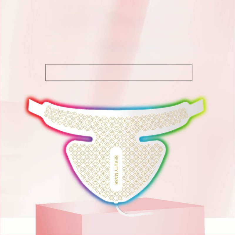 Kaklo grožio prietaisas su dideliu raudonos šviesos masyvu odos priežiūrai, fotonų atjauninimas, grožio instrumentas su raudona ir mėlyna šviesa kaklui balinti, senėjimą stabdantis prietaisas