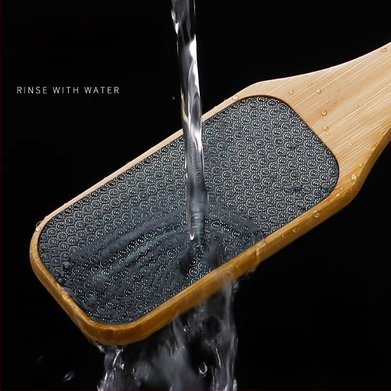 Puidust käepidemega nanoklaasist jalaviil surnud naha konnasilmade eemaldamiseks, pediküüriseade, küünenaha jalahõõrme jala lihvimiskivi