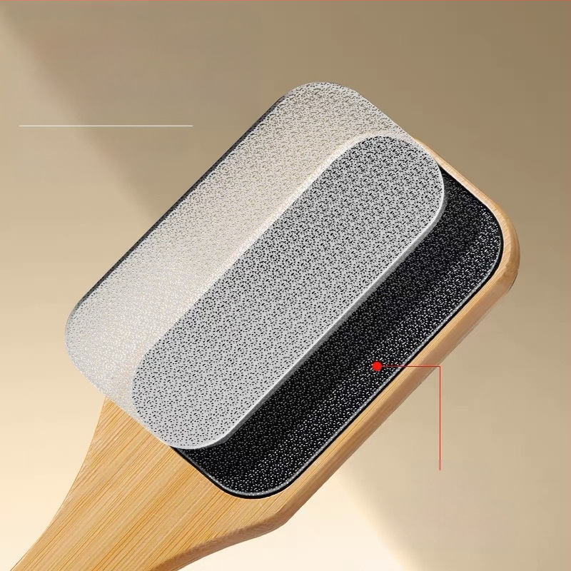 Puidust käepidemega nanoklaasist jalaviil surnud naha konnasilmade eemaldamiseks, pediküüriseade, küünenaha jalahõõrme jala lihvimiskivi