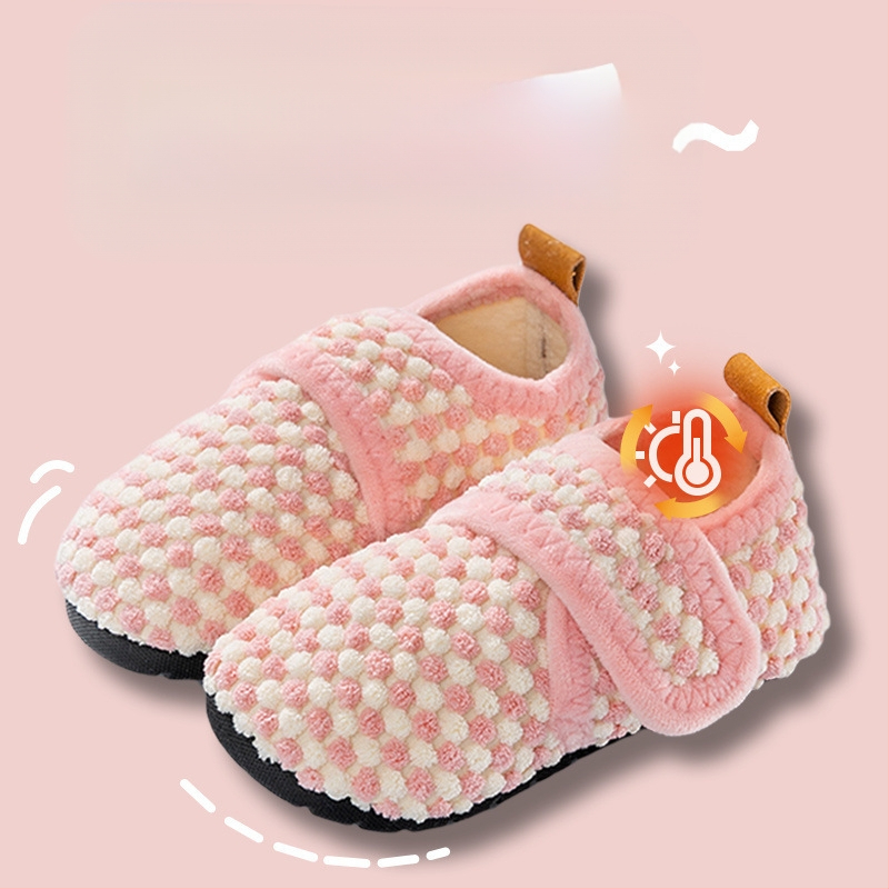 Jaundzimušo mājas apavu iekštelpu bērnu soma ar kokvilnas čībām, neslīdošiem mājas apaviem, rudens un ziemas vidējo un vecu bērnu čībām