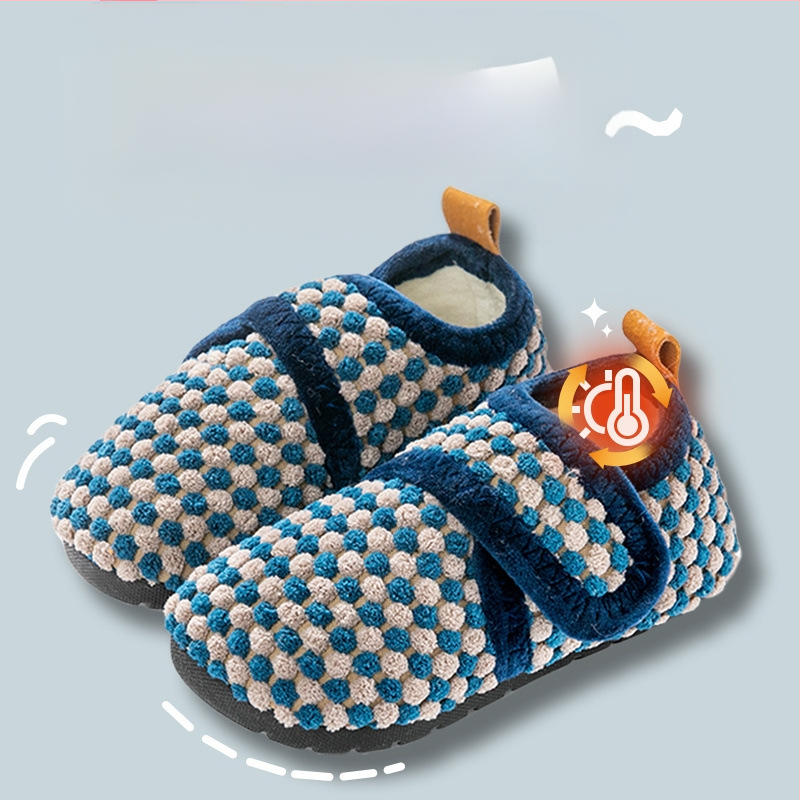 Jaundzimušo mājas apavu iekštelpu bērnu soma ar kokvilnas čībām, neslīdošiem mājas apaviem, rudens un ziemas vidējo un vecu bērnu čībām