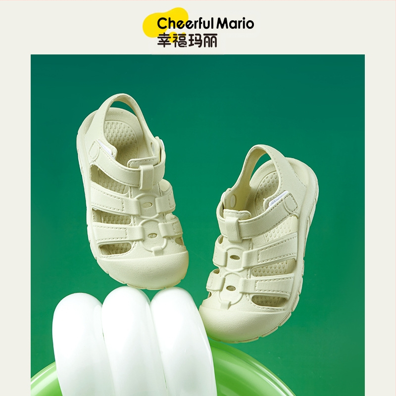 Happy Mary vasaras bērnu sandales āra pludmales vecākiem un bērniem, zēnu un meiteņu mīkstās zoles bērnu čības