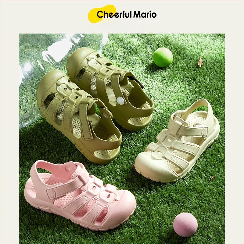 Happy Mary vasaras bērnu sandales āra pludmales vecākiem un bērniem, zēnu un meiteņu mīkstās zoles bērnu čības
