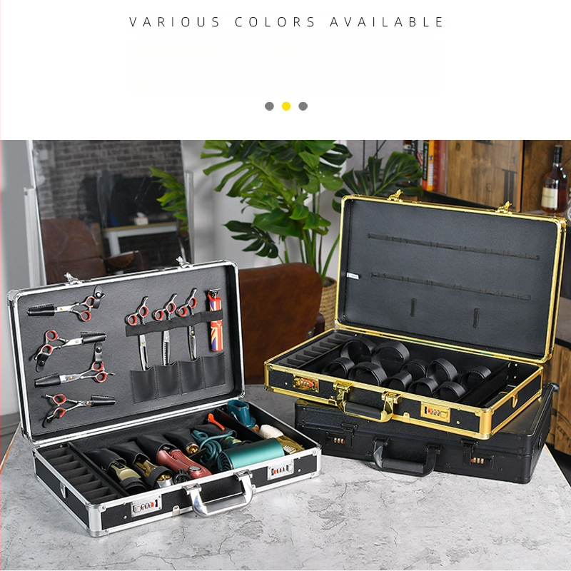 Karinė daugiafunkcinė aliuminio kirpyklos dėžė, speciali kirpyklos lauko įrankių dėžė, kirpyklos dėžė