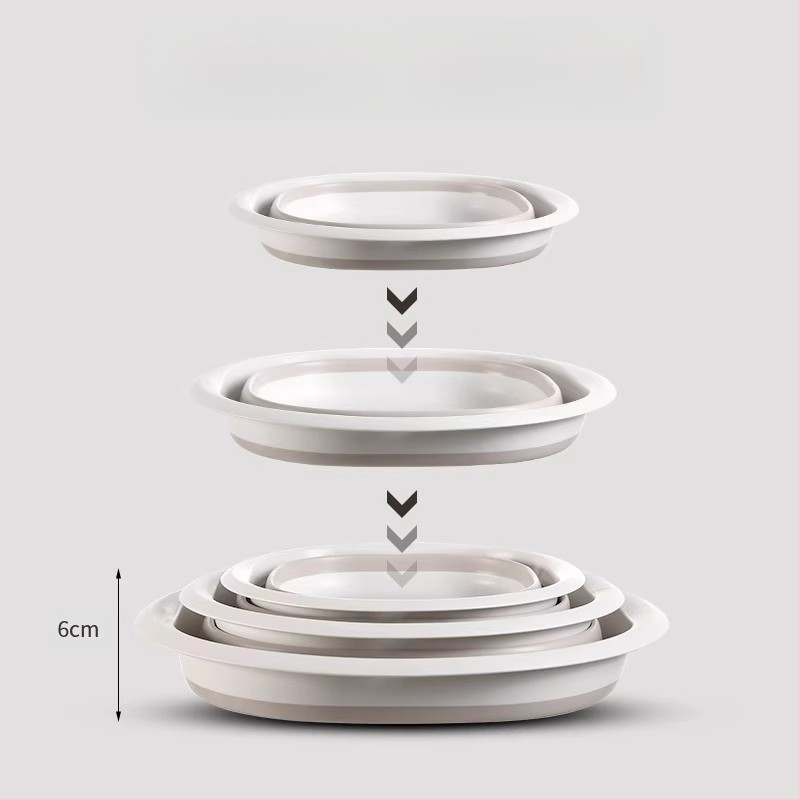 Nešiojamas silikoninis sulankstomas praustuvas, didelis sutankintas daržovių plovimo praustuvas, studentų bendrabučio plastikinis pėdų plovimo praustuvas, veido plovimo daugiafunkcis praustuvas