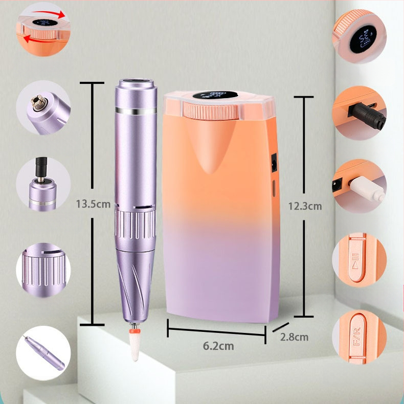 „Amazon 2024“ naujas itin ilgas budėjimo režimo nagų šlifuoklis kvepalų buteliukui nagų valiklis nagų lakavimo rašiklis