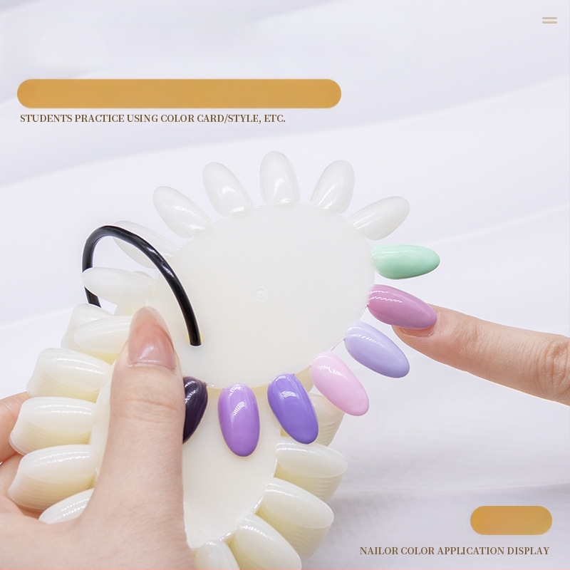 Овална цветна карта за форми за нокти, 16 цвята, малка овална цветна карта за нокти, цветна карта за нокти