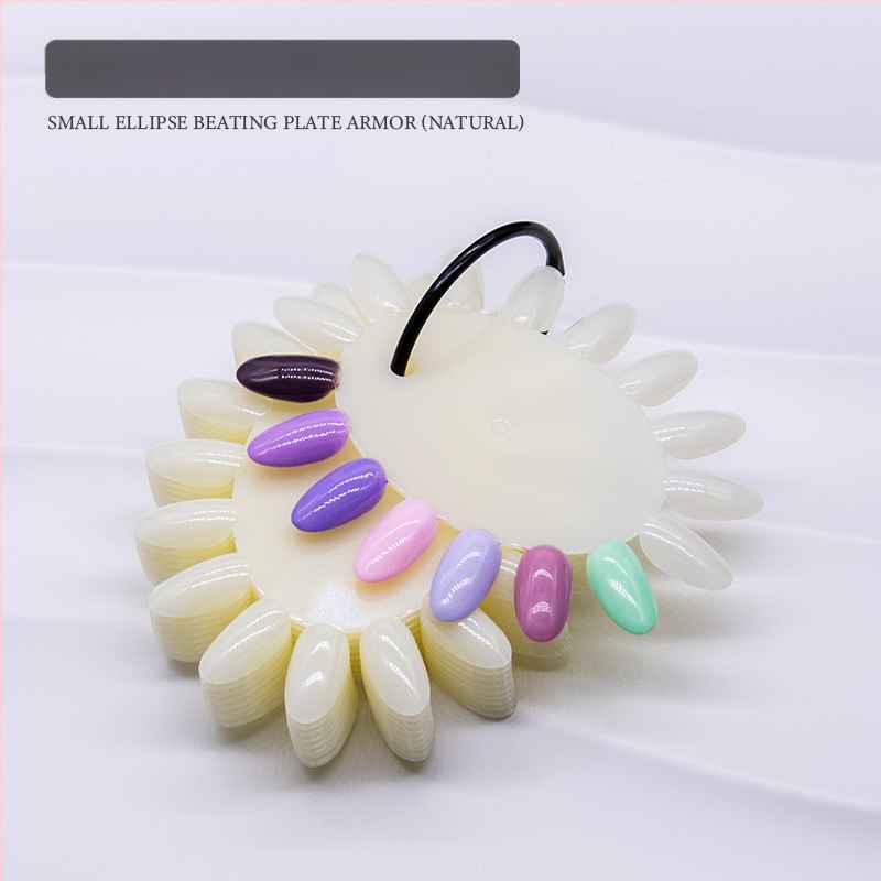 Овална цветна карта за форми за нокти, 16 цвята, малка овална цветна карта за нокти, цветна карта за нокти