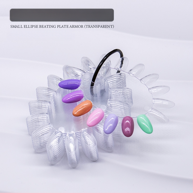 Овална цветна карта за форми за нокти, 16 цвята, малка овална цветна карта за нокти, цветна карта за нокти