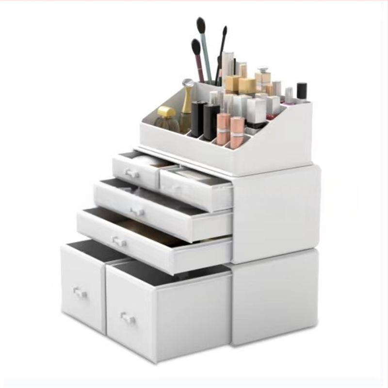 Kosmetikos laikymo dėžutė, lūpų dažų laikymo lentynėlė, odos priežiūros priemonių laikymo lentynėlė, pažangi dulkėms atspari darbalaukio spintelė, persirengimo dėžutė