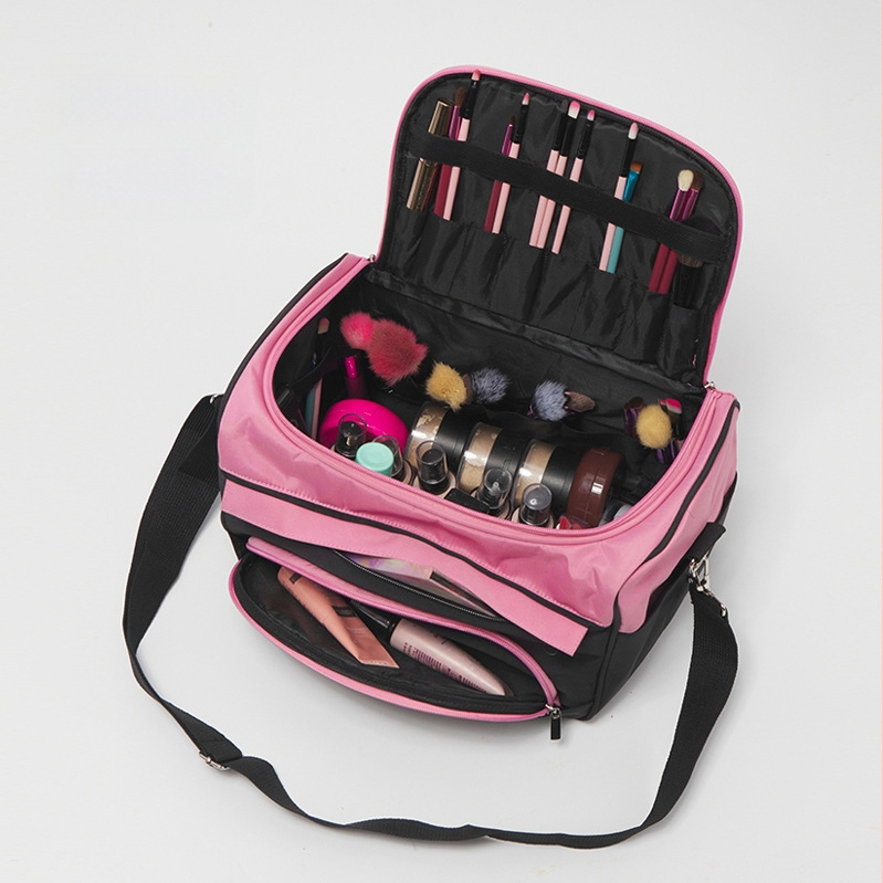 Чанта за грим с множество четки, преносима за жени с голям капацитет, професионална чанта за гримьор и съхранение на грим, инструмент за татуировки