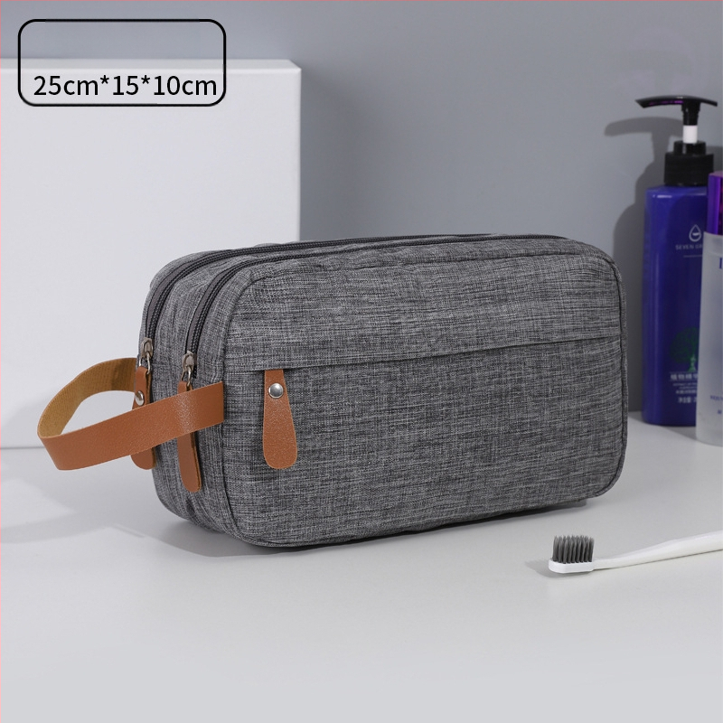 Катионна чанта за съхранение на път, разделена тоалетна чанта, преносима козметична чанта с голям капацитет за мъже, бизнес пътувания