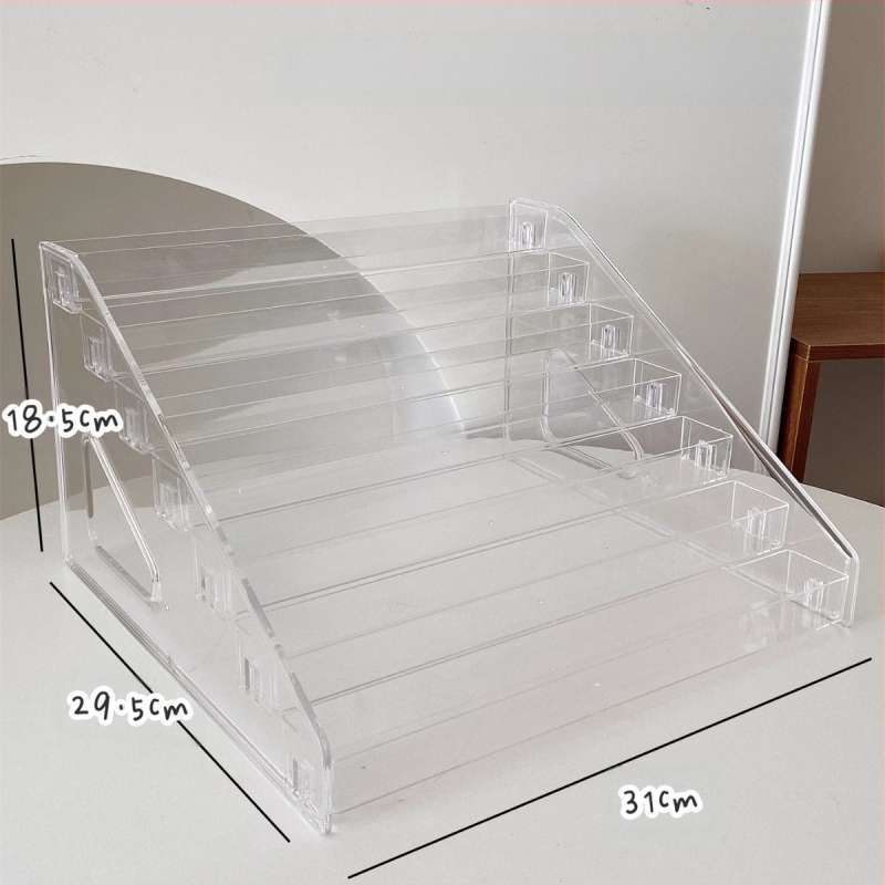 Козметичен рафт, кутия за съхранение на плот, чиния за червило, сенки за очи, грим, тоалетка, акрилна рафта, изложба, Уанг Сяоксианг