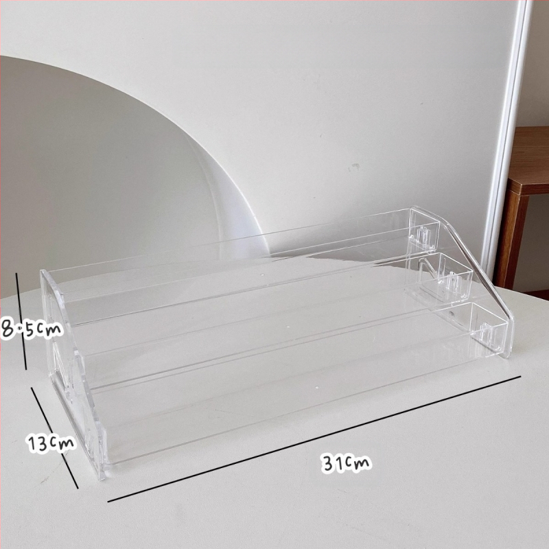 Козметичен рафт, кутия за съхранение на плот, чиния за червило, сенки за очи, грим, тоалетка, акрилна рафта, изложба, Уанг Сяоксианг