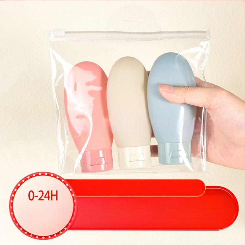 Kelioninis buteliukas su apverstu spalvotu buteliuku, pūsto liejimo būdu, tuščias buteliukas, minkštas plastikinis, 60 ml emulsinis kelioninis buteliukas su buteliuku