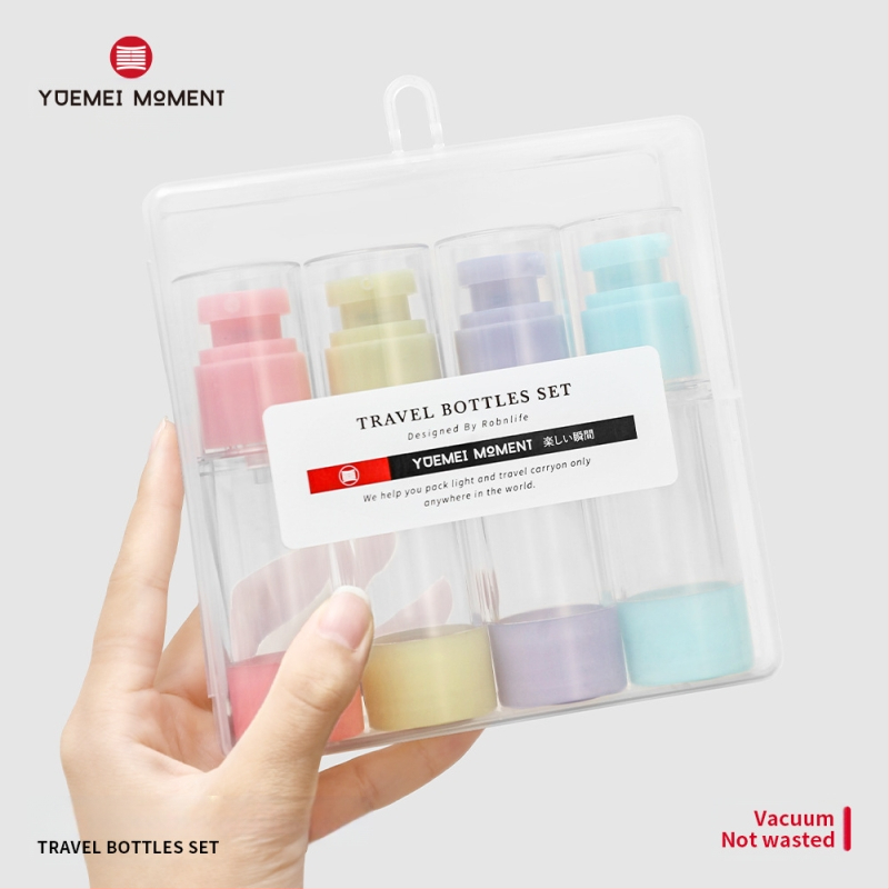 Vakuuminis butelis, kelioninis rinkinys, laikymo dėžutė, kosmetika, subbutelis, tonerio purškimo butelis, presuojamas losjono butelis, nešiojamas