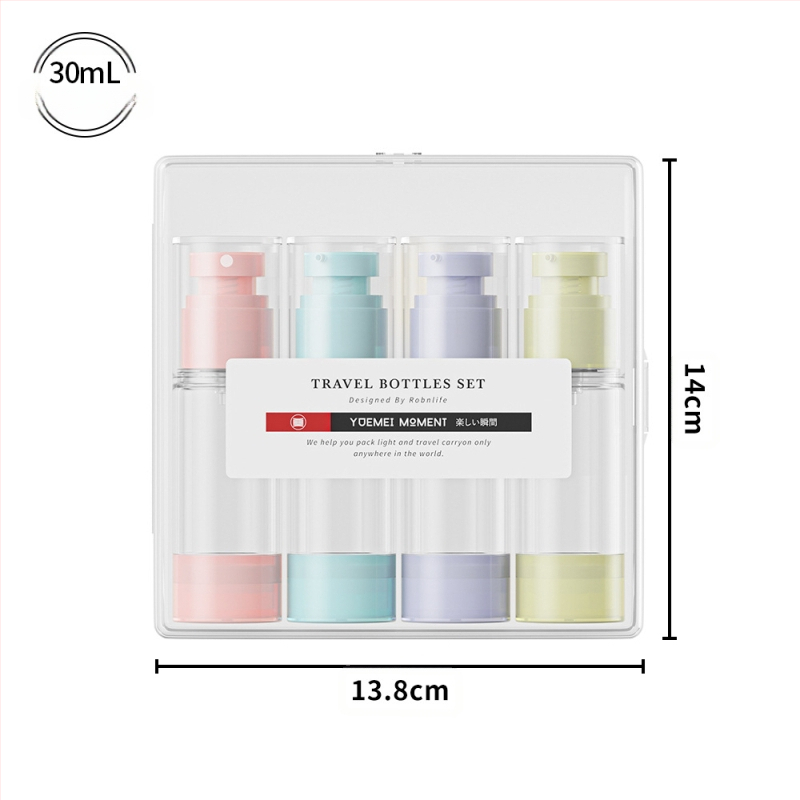 Vakuuminis butelis, kelioninis rinkinys, laikymo dėžutė, kosmetika, subbutelis, tonerio purškimo butelis, presuojamas losjono butelis, nešiojamas