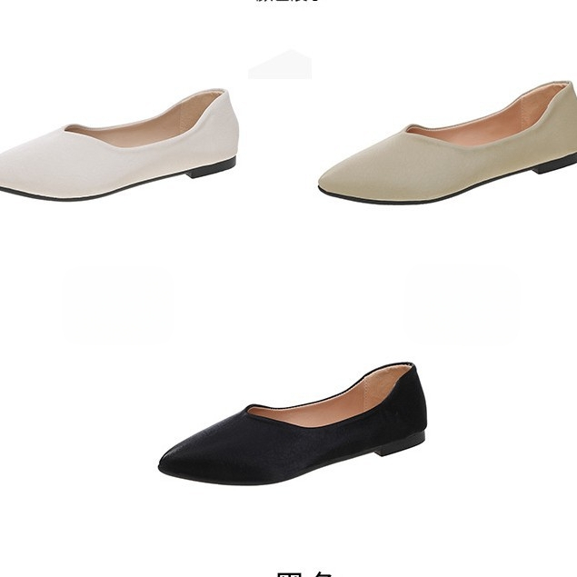 Дамски обувки, пролетни и есенни, нови, с голяма дължина, заострени, удобни, с плитка уста, ежедневни, връхни дрехи с меко дъно и боб, на едро
