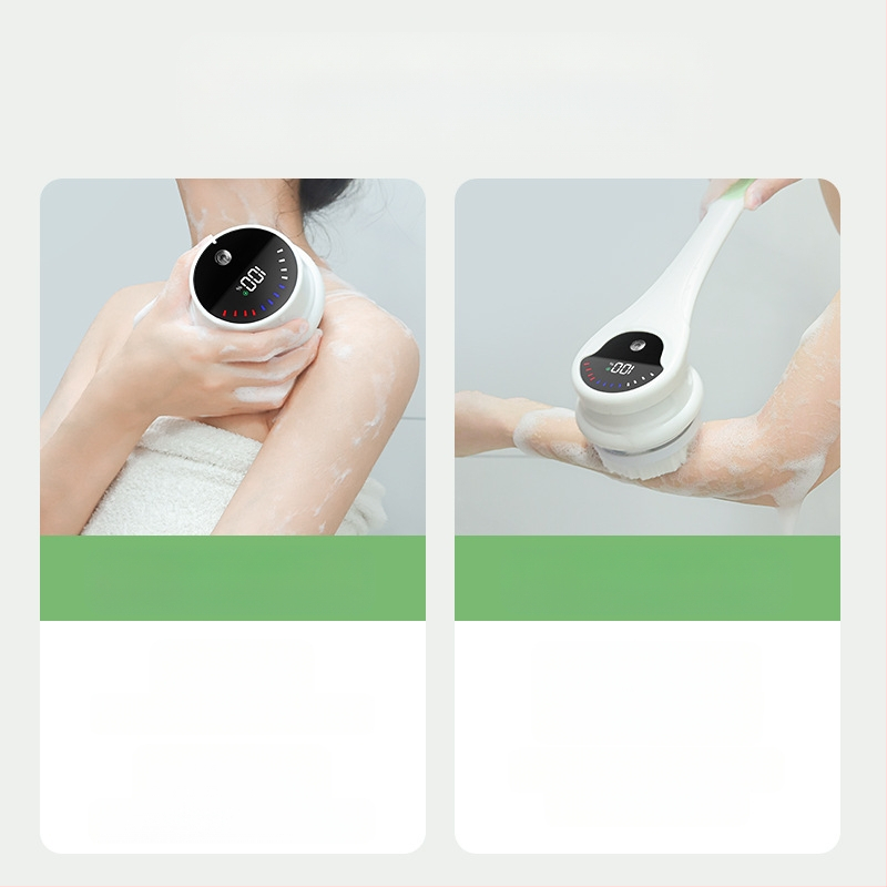 Електрическа четка за вана и душ CrossBorder, водоустойчива, с дълга дръжка, кална четка за вана в ъгли, пет в едно, електрическа въртяща се четка за вана