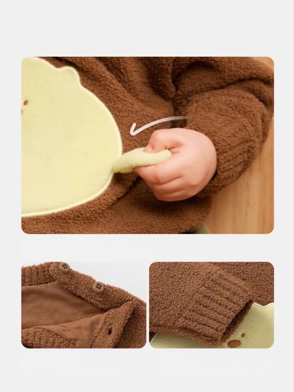 Dječja odjeća Dječji pulover 2024 Jesenska i zimska dječja pletena majica od baršuna s pola strane za dječake i djevojčice