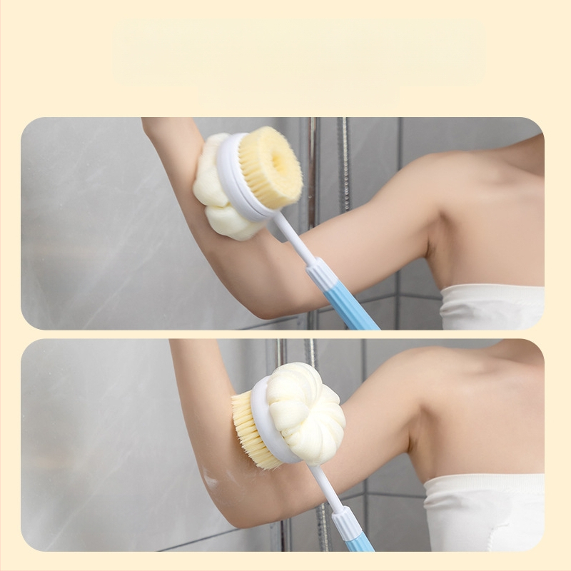 Прибираща се четка за вана, четка за вана с артефакт и мека коса, четка за вана с кал, дълга четка за вана с разтриване на гръб