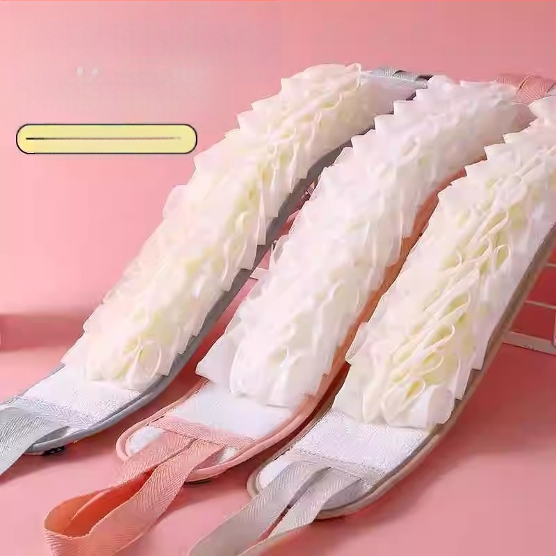 Кърпа за гръб с лента за двойно приложение, мощен препарат за премахване на петна за възрастни, нова лента за гръб с цвете за баня за мъже и жени