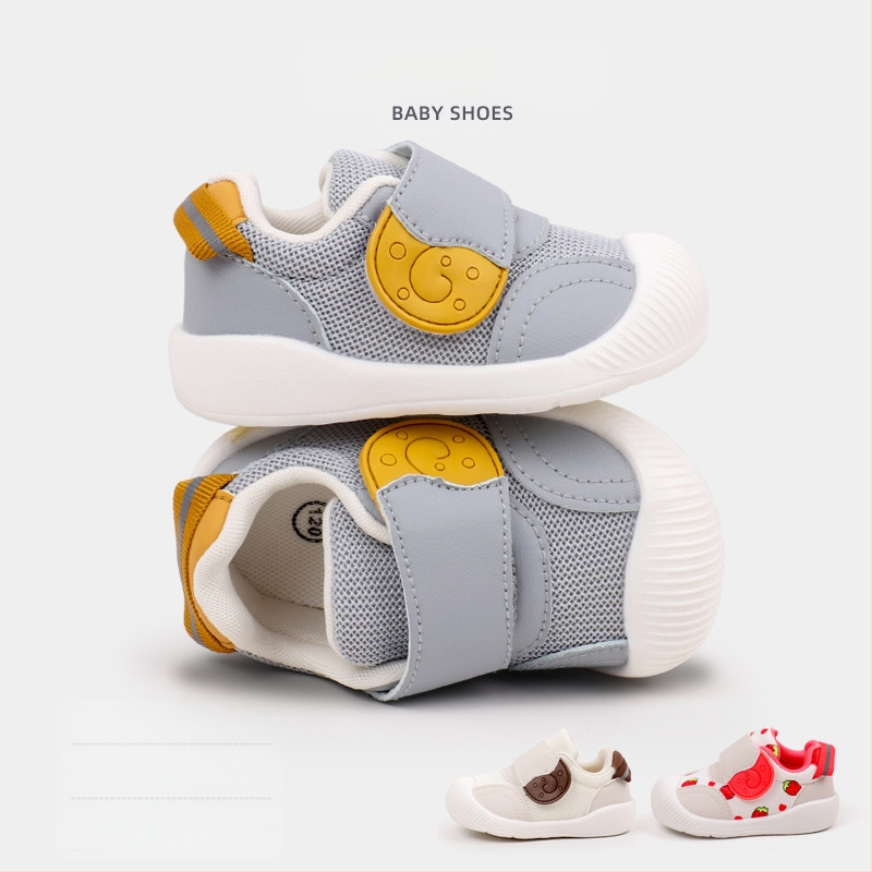 Пролетни и есенни анимационни сладки бебешки спортни обувки за 1 до 2 години момчета и момичета с мека гумена подметка, неплъзгащи се дишащи обувки за малки деца