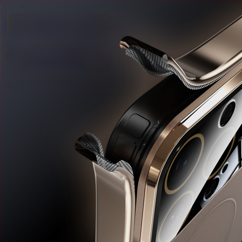 Подходящ за Iphone16, Promax, магнитен калъф за телефон с голям прозорец, матираната кожа Ag, моментално се превръща в защитен калъф за Apple 17.