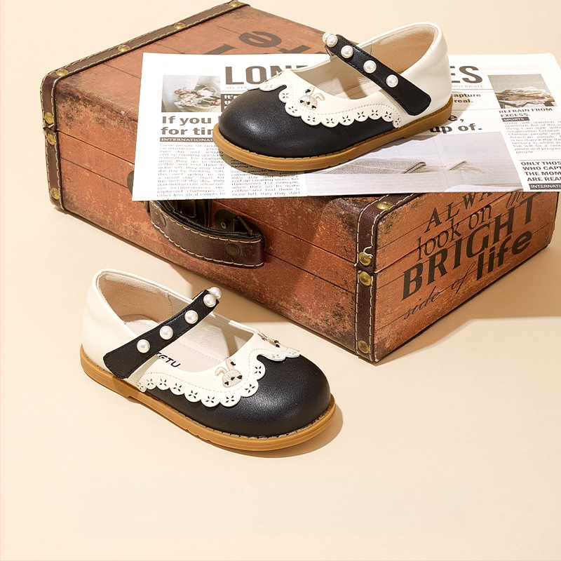Carter Rabbit 2024. gada jaunās rudens Britu akadēmijas stila mazās ādas kurpes Mary Jane princeses kurpes zēnu un meiteņu kurpes studentu kurpes