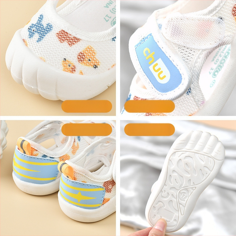 Бебешки сандали, мъжки летни обувки за малки деца 01-2 години, бебешки неплъзгащи се бебешки мрежести обувки с мека подметка, женски бебешки обувки