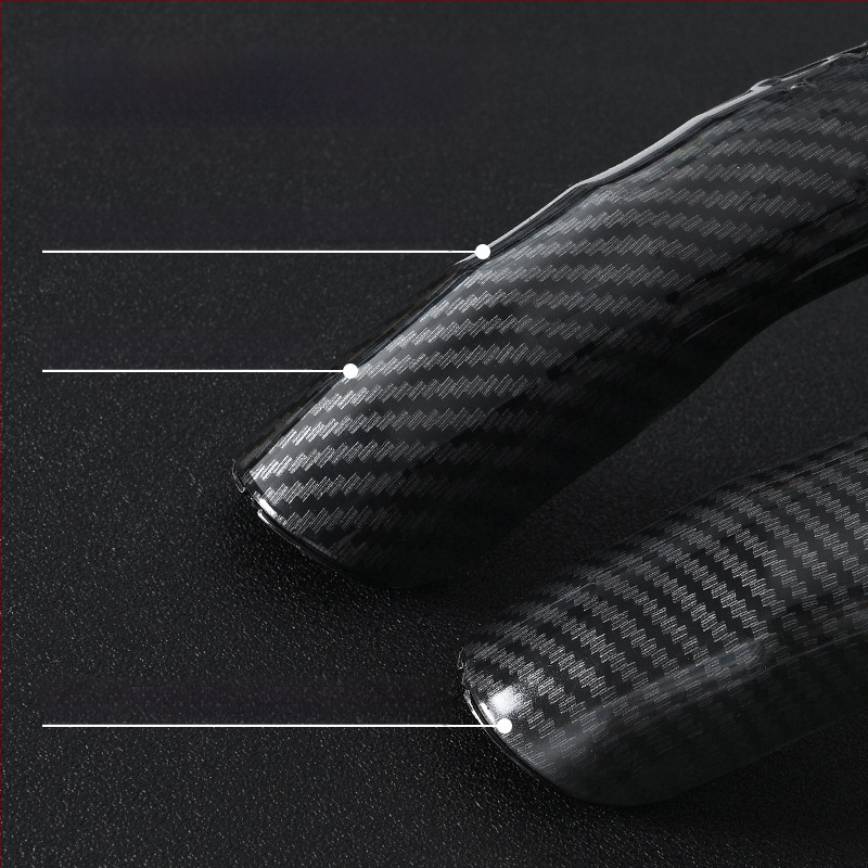 Ukrasna zaštitna navlaka za volan automobila s uzorkom od karbonskih vlakana, pokrivač ručke sportskog volana automobila