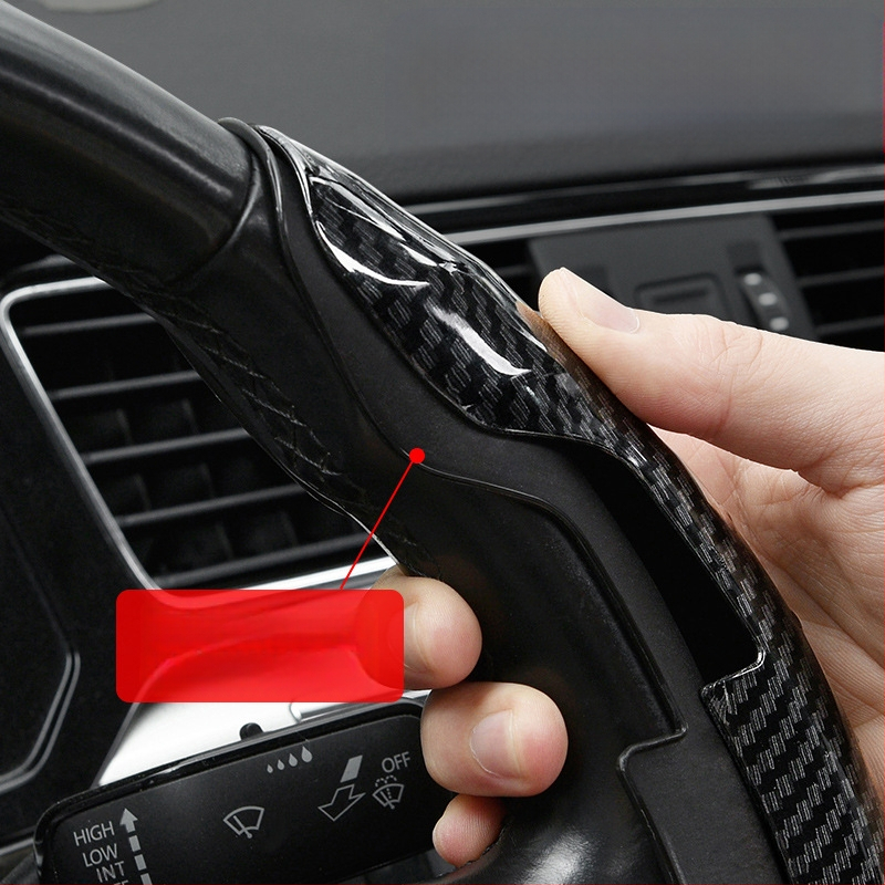 Ukrasna zaštitna navlaka za volan automobila s uzorkom od karbonskih vlakana, pokrivač ručke sportskog volana automobila
