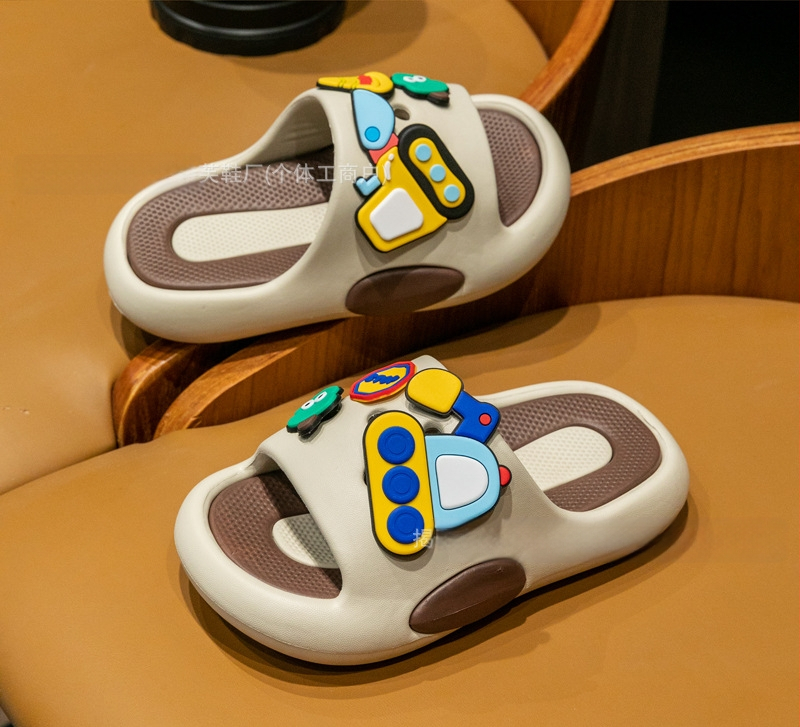 Astronauto mielos animacinių filmukų vaikiškos šlepetės berniukams ir mergaitėms, vasarinės, skirtos naudoti namuose, neslystančios, vidutinės ir didelės, vaikiškos šlepetės kūdikiams