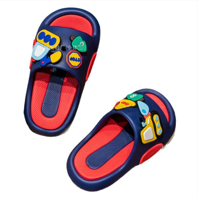 Astronauto mielos animacinių filmukų vaikiškos šlepetės berniukams ir mergaitėms, vasarinės, skirtos naudoti namuose, neslystančios, vidutinės ir didelės, vaikiškos šlepetės kūdikiams