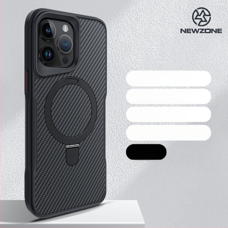 Подходящ за Iphone 17, калъф за мобилен телефон Armor, малка талия, карбонов модел, магнитна стойка, Apple 16, защитен калъф против падане