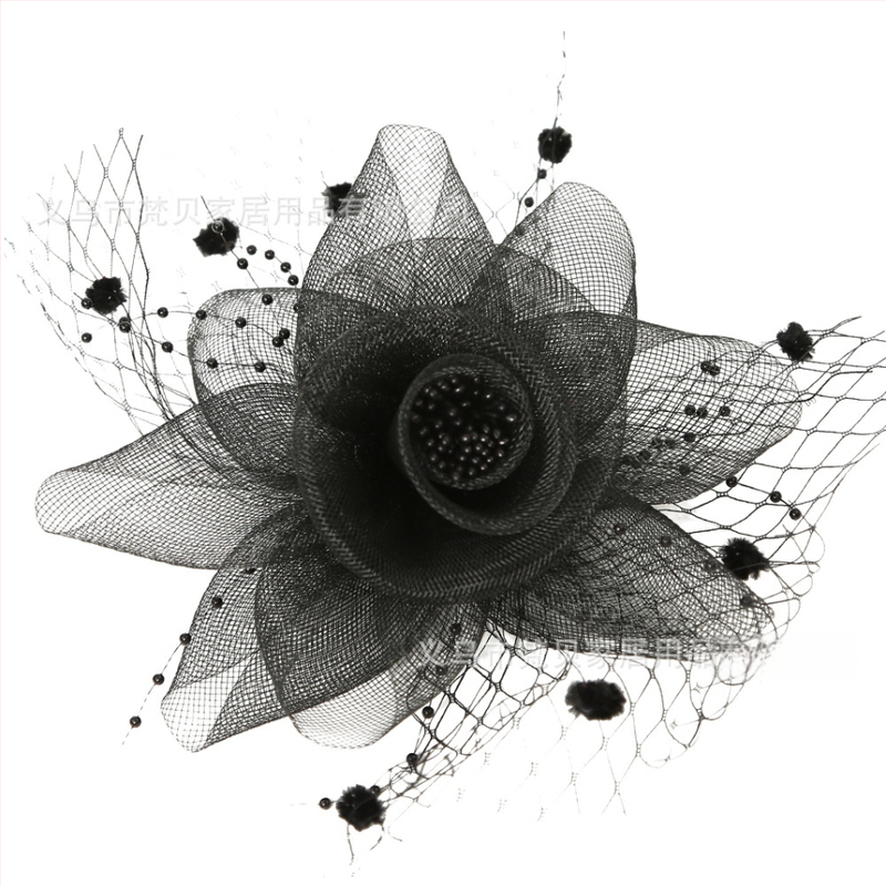 Tarpvalstybiniai „Amazon“ sprogimai. Moterų tinklinis marlės gaminys, Europos ir Amerikos naujo grožio galvos apdangalas, žirgų lenktynių festivalis, dekoratyvinė galvos gėlė, retro šydas.