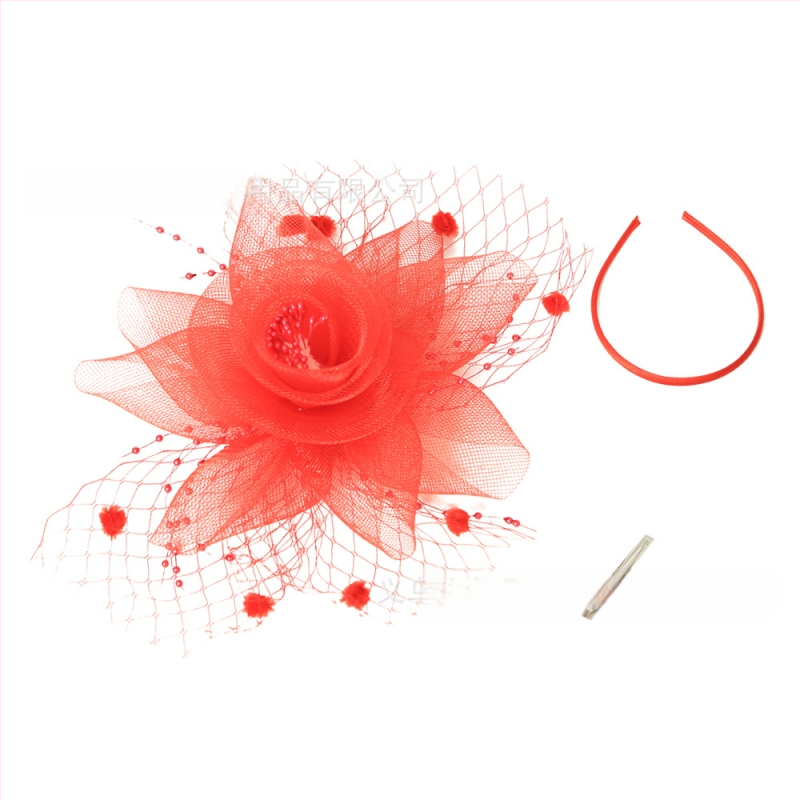 Tarpvalstybiniai „Amazon“ sprogimai. Moterų tinklinis marlės gaminys, Europos ir Amerikos naujo grožio galvos apdangalas, žirgų lenktynių festivalis, dekoratyvinė galvos gėlė, retro šydas.