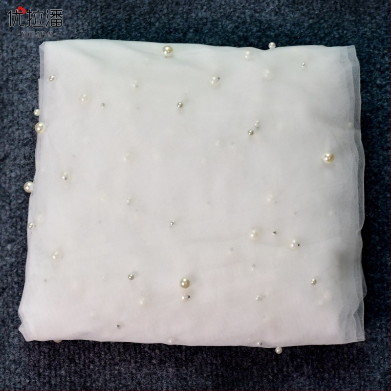 Youlapan V139 pārrobežu jauns produkts grezns smags līgavas pērļu plīvurs ar fāzēm, astes plīvurs kāzu galvenajam plīvuram