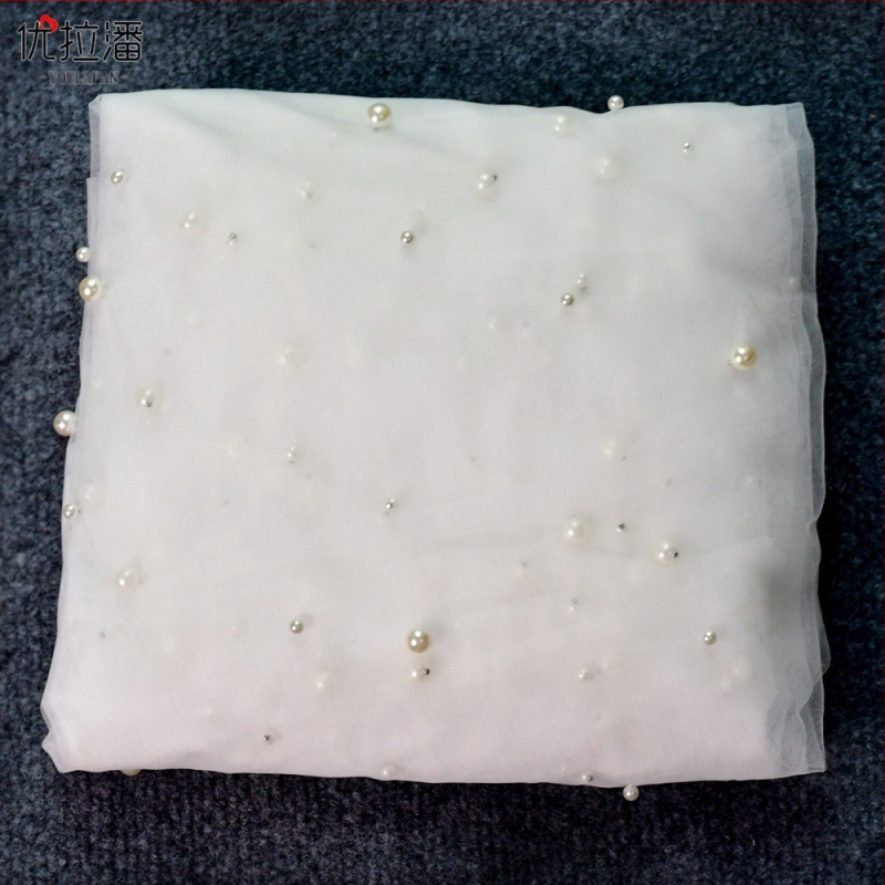 Youlapan V139 pārrobežu jauns produkts grezns smags līgavas pērļu plīvurs ar fāzēm, astes plīvurs kāzu galvenajam plīvuram