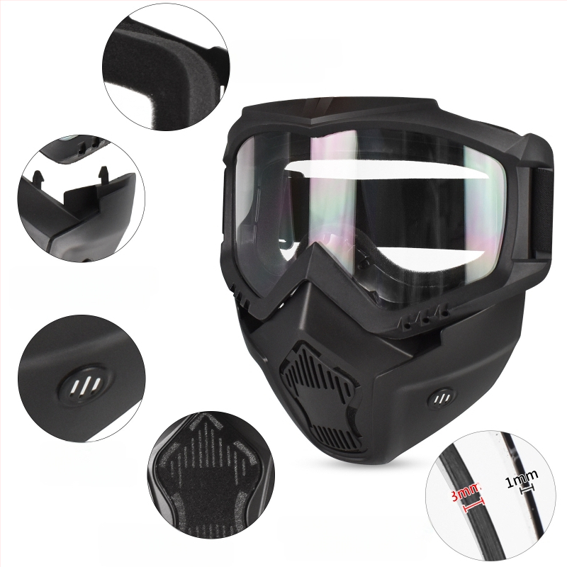 Zlang taktiskā maska āra braukšanai distanču slēpošanai aizsargbrilles maska lēca 3 mm āra CS aizsargaprīkojums