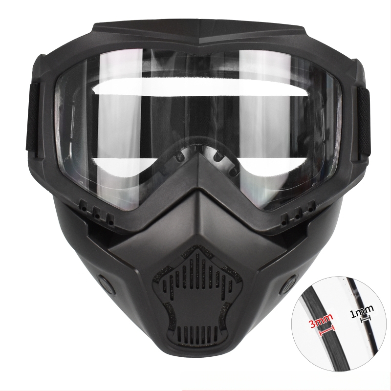Zlang taktiskā maska āra braukšanai distanču slēpošanai aizsargbrilles maska lēca 3 mm āra CS aizsargaprīkojums