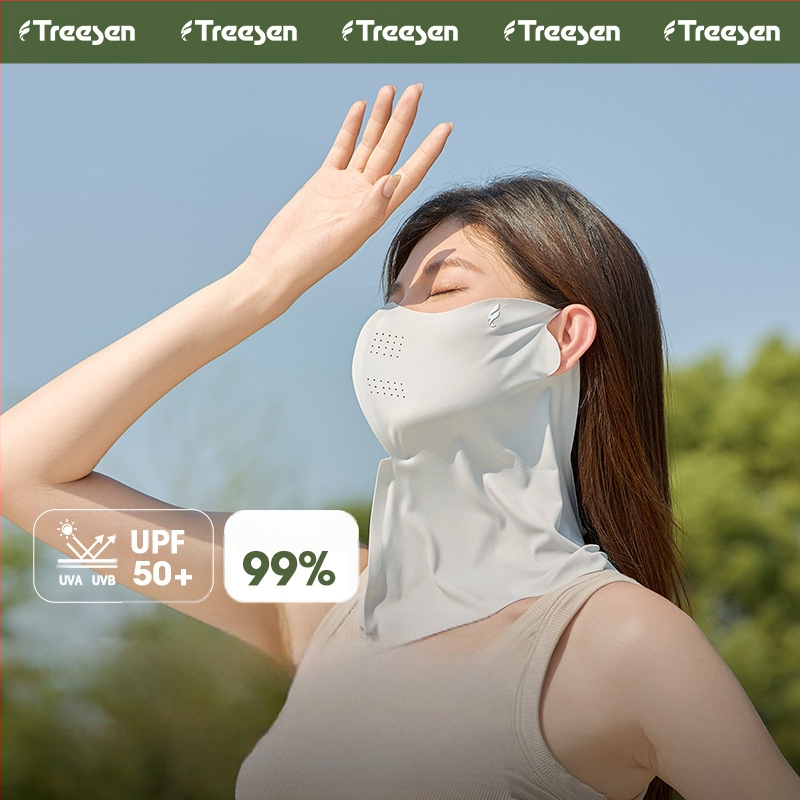 „Yansen“ apsauginė kaukė nuo saulės, skirta visam veidui, kaklui, „Ice Silk 5D“ stereo apsaugos nuo saulės kaukė, apsauganti nuo UV spindulių dviračiui