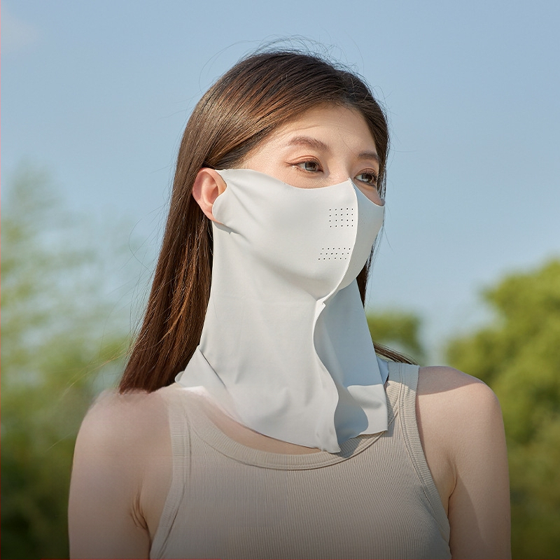 „Yansen“ apsauginė kaukė nuo saulės, skirta visam veidui, kaklui, „Ice Silk 5D“ stereo apsaugos nuo saulės kaukė, apsauganti nuo UV spindulių dviračiui