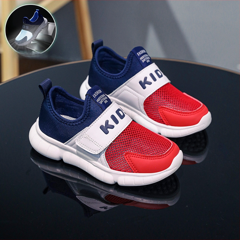 Обувки за момчета, Детски обувки за мързеливи обувки, Летни нови мрежести дишащи спортни обувки, Мрежести обувки за момичета, Средни и големи детски чехли