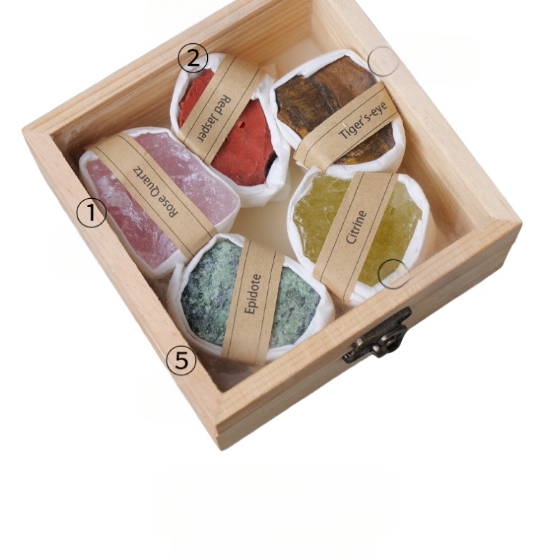 Natūralaus krištolo neapdoroto akmens rūdos pavyzdžių dėžutė vaikams, dovana populiariajam mokslui, mokymui krištolo mineralinio krištolo kostiumo papuošalai